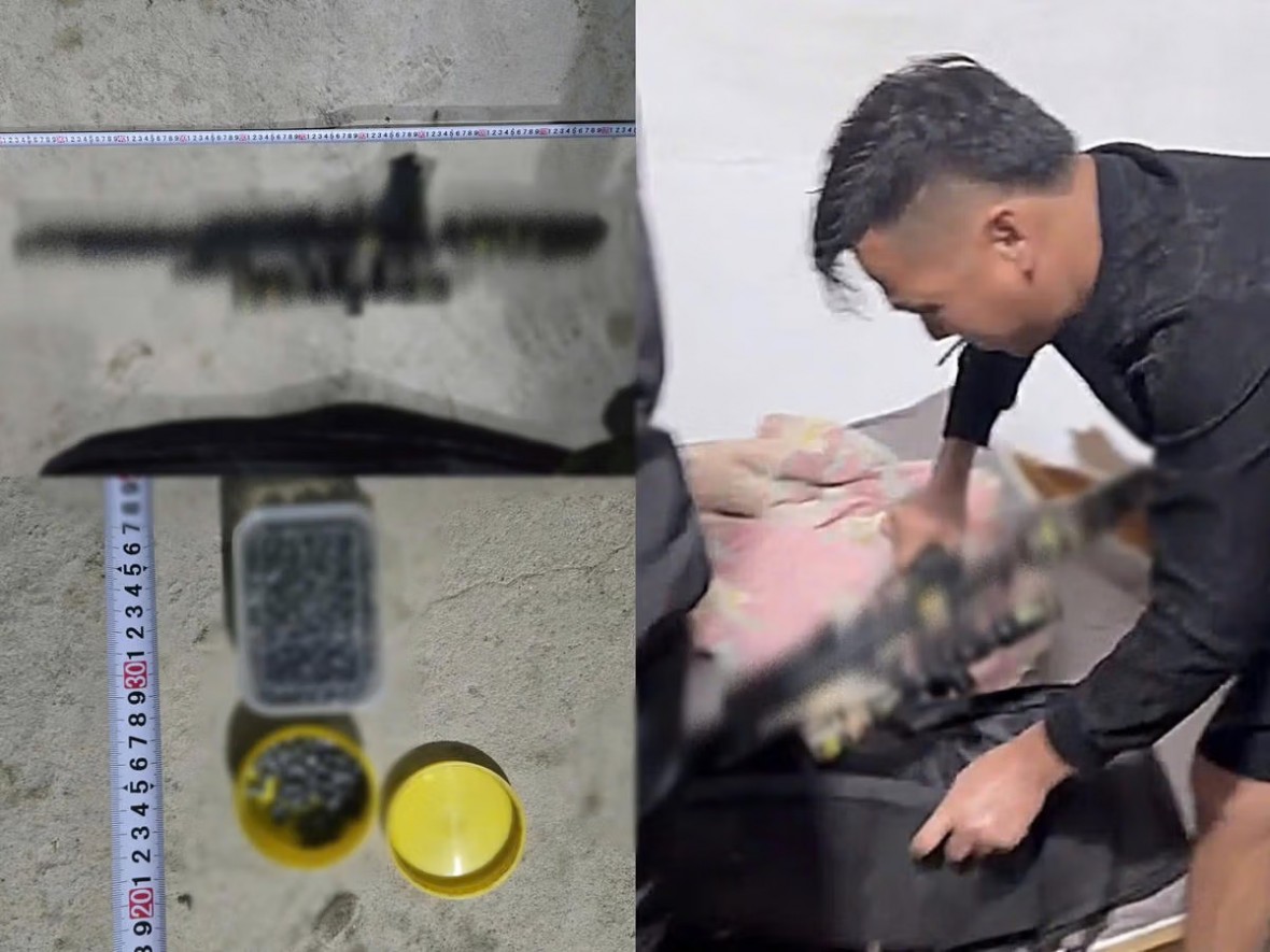 Tạm giữ đối tượng dùng súng đe dọa, gây thương tích cho vợ Tạm giữ đối tượng dùng súng đe dọa, gây thương tích cho vợ