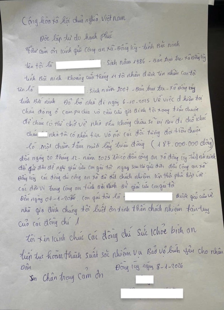 Giải cứu nạn nhân bị lừa mắc bẫy “việc nhẹ, lương cao”