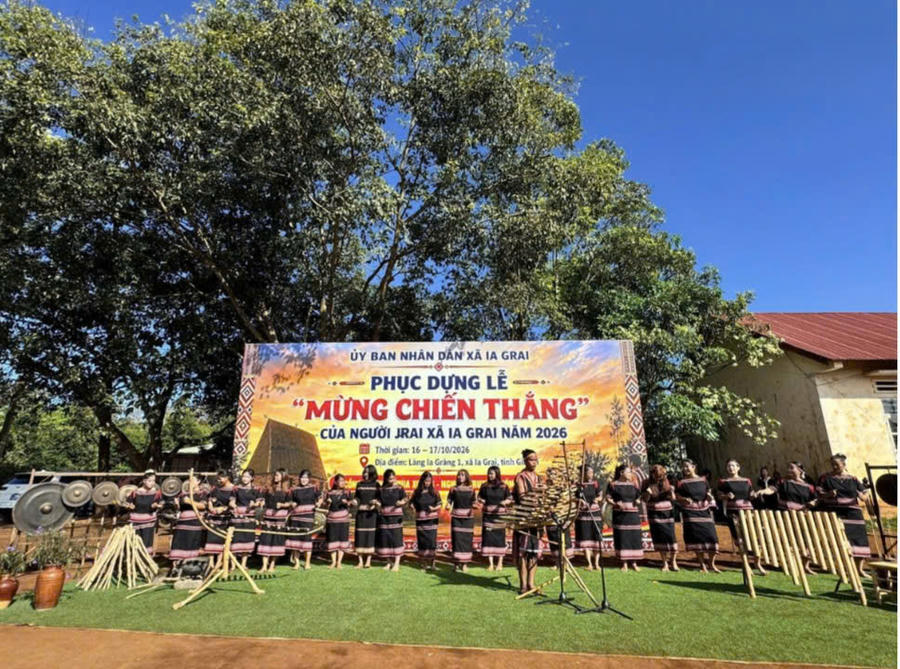 Tái hiện Lễ mừng chiến thắng- lan tỏa bản sắc văn hóa Jrai