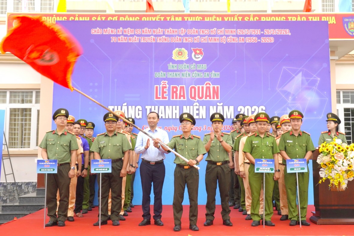 Tuổi trẻ Công an Cà Mau hiến máu tình nguyện, ra quân Tháng Thanh niên năm 2026