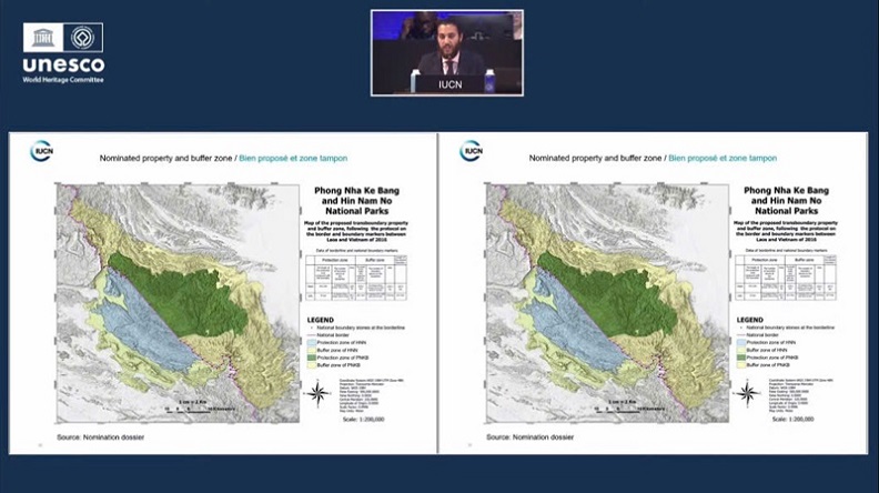 Bản đồ ranh giới của VQG PNKB và VQG Hin Nậm Nô.