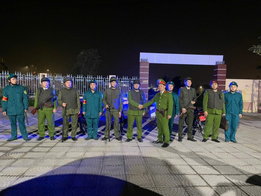 Công an xã Dương Hoà xuất quân bảo vệ an ninh Đại hội XIV của Đảng