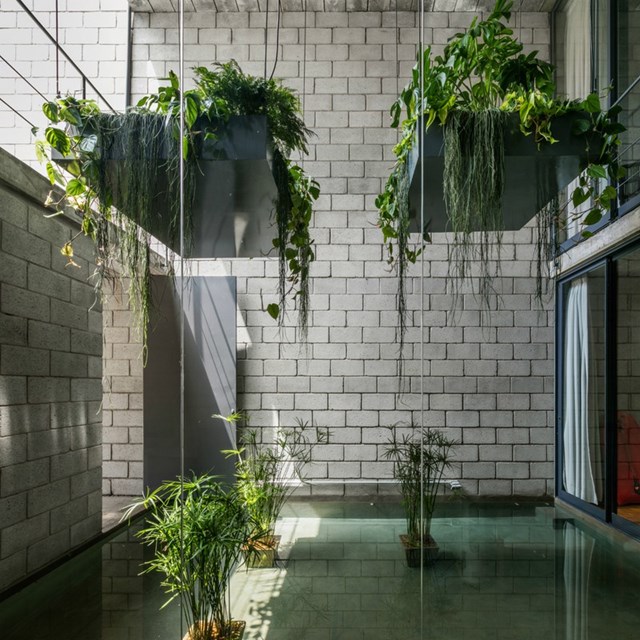 C&acirc;y xanh bố tr&iacute; theo tầng, để từ g&oacute;c n&agrave;o chủ nh&agrave; cũng c&oacute; thể nh&igrave;n c&acirc;y cối.