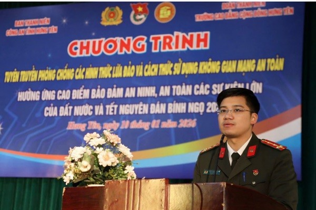 Tuổi trẻ Công an Hưng Yên tăng cường công tác tuyên truyền phổ biến giáo dục pháp luật