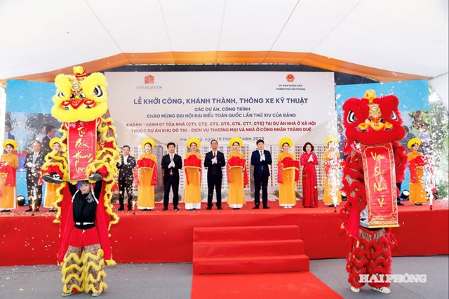Khánh thành 7 tòa nhà ở xã hội Evergreen Tràng Duệ - Ảnh 1 Khánh thành 7 tòa nhà ở xã hội Evergreen Tràng Duệ - Ảnh 1