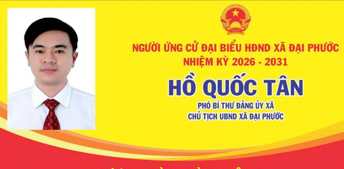 Ứng cử viên Hồ Quốc Tân với chương trình hành động vì sự phát triển của xã Đại Phước