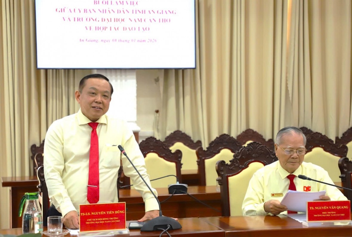 An Giang thúc đẩy hợp tác đào tạo và phát triển nguồn nhân lực với Trường Đại học Nam Cần Thơ