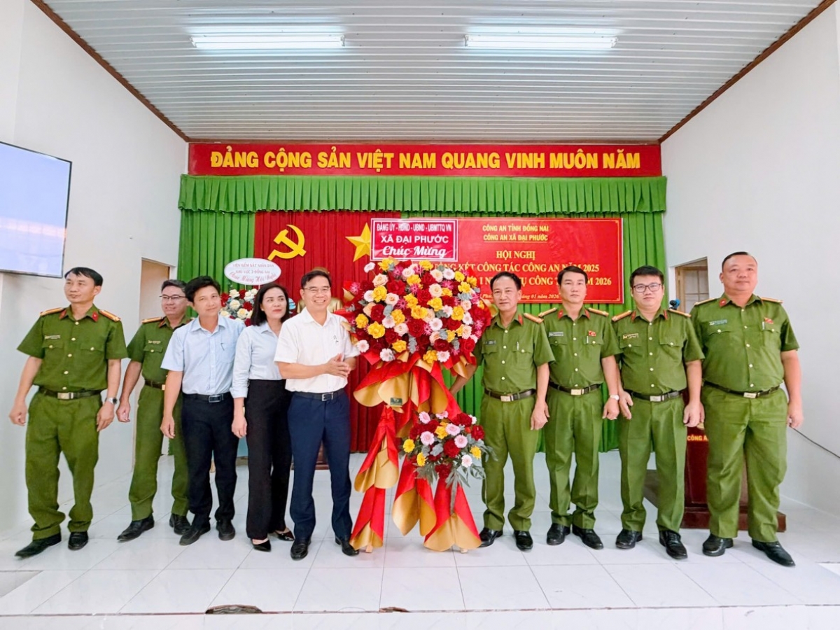 Công an xã Đại Phước tổng kết công tác năm 2025, quyết tâm hoàn thành nhiệm vụ 2026