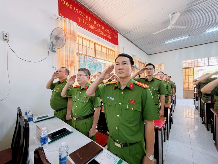 Công an xã Đại Phước tổng kết công tác năm 2025, quyết tâm hoàn thành nhiệm vụ 2026