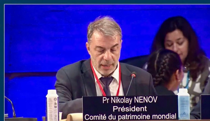 Giáo sư Nikolay Nenov (Bulgaria), Chủ tịch Kỳ họp lần thứ 47 của Ủy ban Di sản Thế giới gõ búa ghi danh Quần thể di tích Yên Tử, Vĩnh Nghiêm, Côn Sơn, Kiếp Bạc vào danh sách Tiếng chuông từ Yên Tử ngân vang giữa Paris