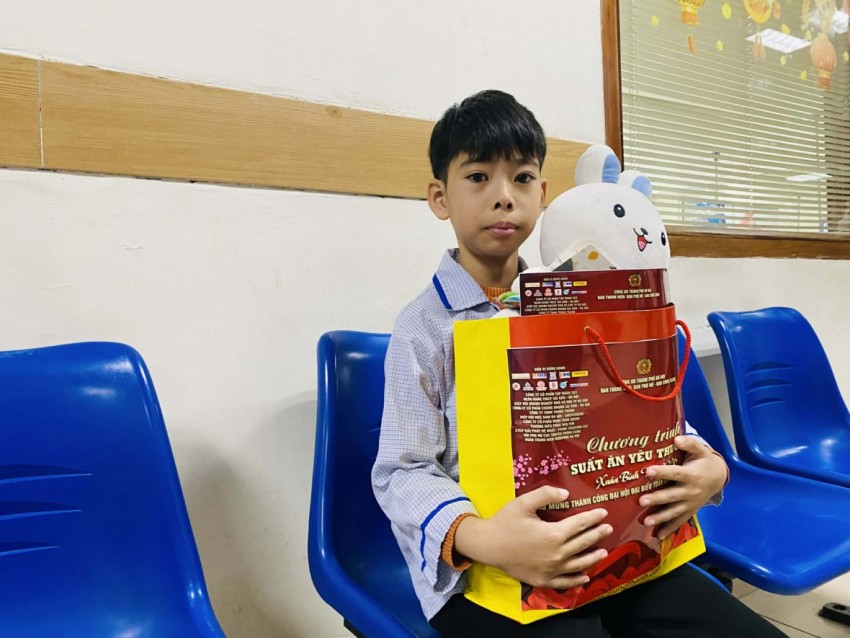 Cháu Nguyễn Xuân Hoàn (7 tuổi, đến từ Bắc Ninh).