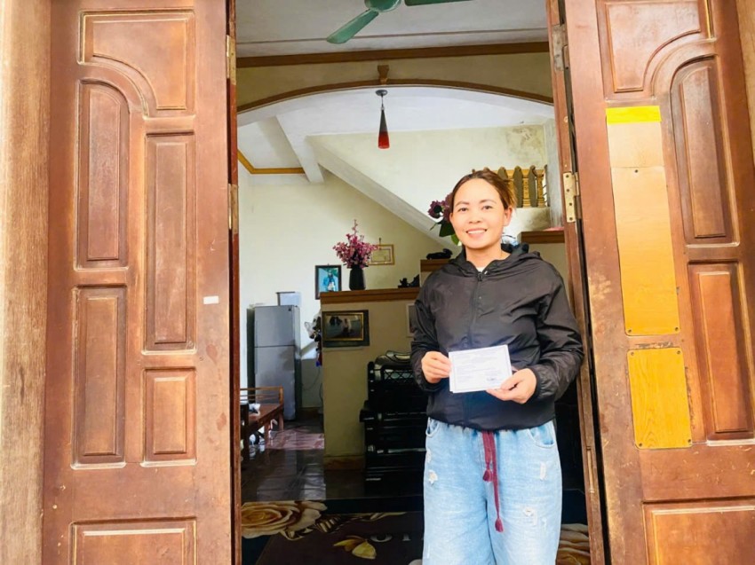 Bà Nguyễn Thị Vân (cử tri TDP Đại Cát 2).