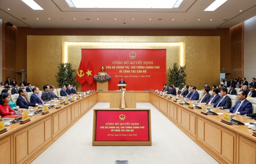 Thủ tướng Chính phủ trao các Quyết định bổ nhiệm Phó Bí thư Đảng ủy Chính phủ và lãnh đạo 4 bộ, cơ quan ngang Bộ