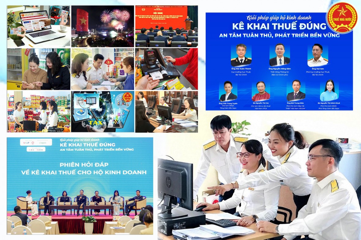 Ngành Thuế triển khai nhiều giải pháp hỗ trợ để hộ kinh doanh không lúng túng khi thực hiện chính sách thuế mới. Ảnh: Cục Ngành Thuế triển khai nhiều giải pháp hỗ trợ để hộ kinh doanh không lúng túng khi thực hiện chính sách thuế mới. Ảnh: Cục