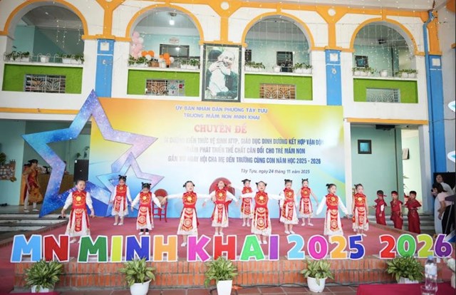 Trường Mầm non Minh Khai lan tỏa mô hình giáo dục toàn diện cho trẻ mầm non - Ảnh 3