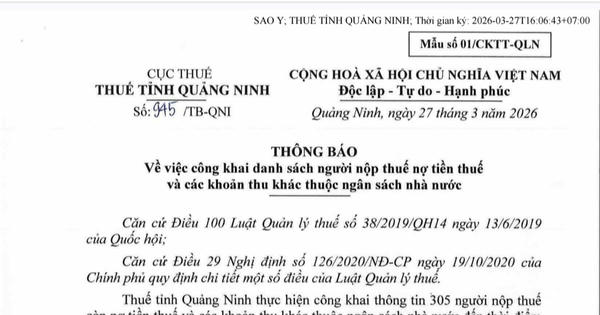 Quảng Ninh công khai danh sách nợ thuế, lộ diện nhiều doanh nghiệp nợ hàng trăm tỷ