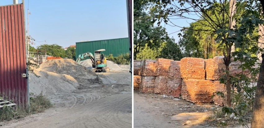 Hà Nội: Bãi tập kết vật liệu trái phép trong khu dân cư gây ô nhiễm môi trường và tiềm ẩn nguy cơ tai nạn giao thông Hà Nội: Bãi tập kết vật liệu trái phép trong khu dân cư gây ô nhiễm môi trường và tiềm ẩn nguy cơ tai nạn giao thông