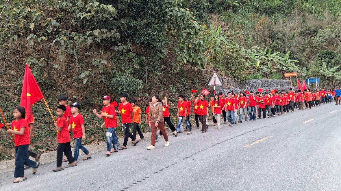 Xã Nậm Cắn tổ chức nhiều hoạt động tuyên truyền về cuộc bầu cử.