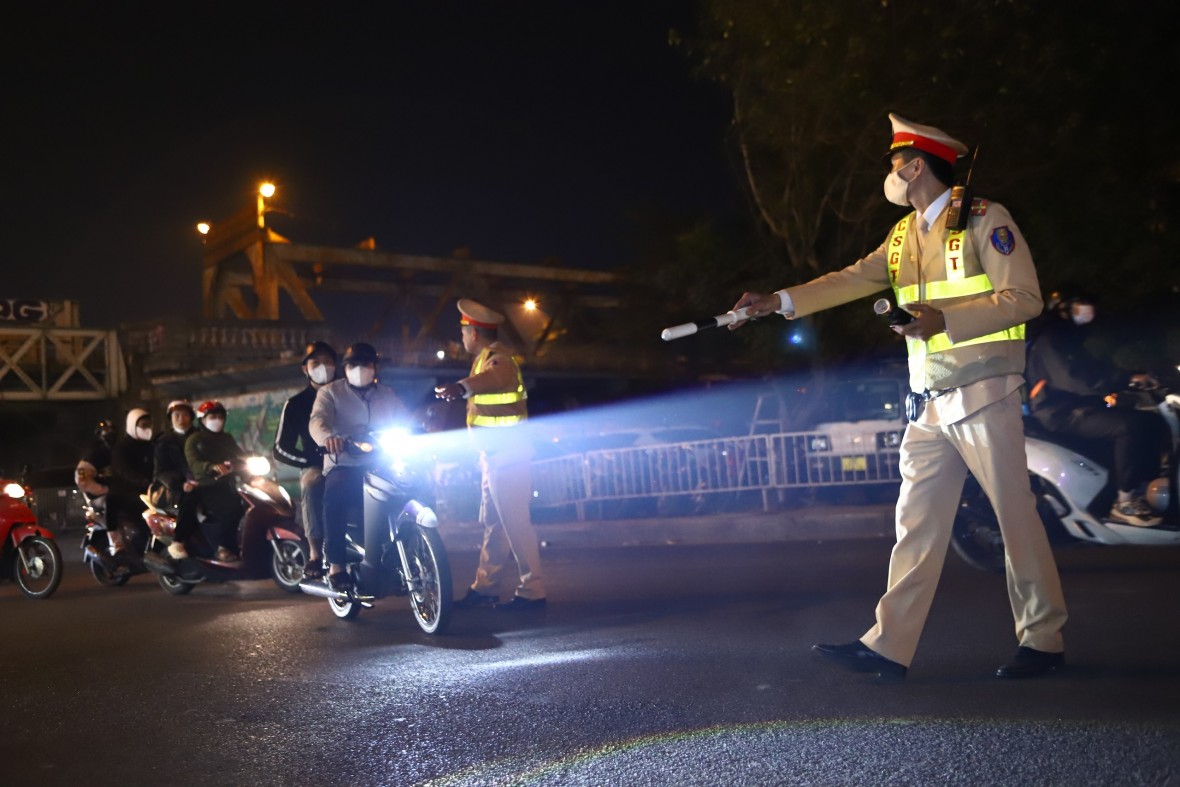 Lực lượng Công an các địa phương đồng loạt ra quân kiểm tra vi phạm giao thông trong dịp Tết. (Ảnh minh họa)