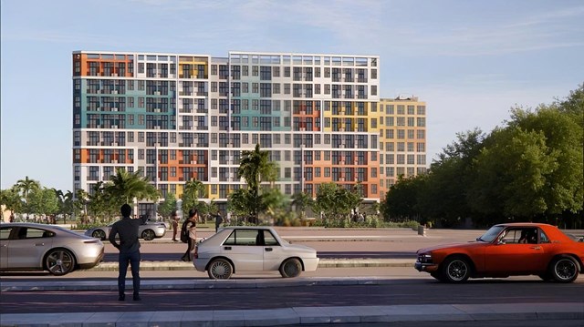 Phối cảnh một t&ograve;a nh&agrave; ở x&atilde; hội được x&acirc;y dựng tại Phủ L&yacute;, H&agrave; Nam &nbsp;