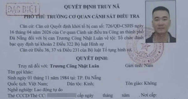 Truy nã đặc biệt “ông trùm” đường dây cá độ bóng đá hơn 350 tỉ đồng tại Đà Nẵng