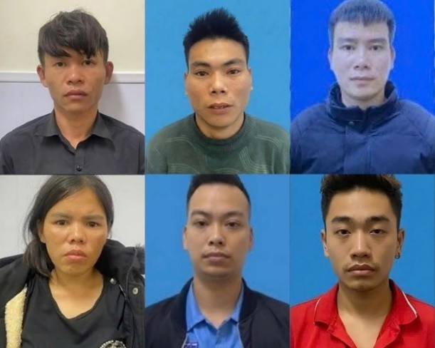 Các đối tượng bị bắt giữ.