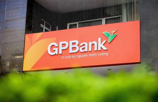 Logo thương hiệu mới của GPBank c&oacute; t&ocirc;ng m&agrave;u cam chủ đạo &nbsp;