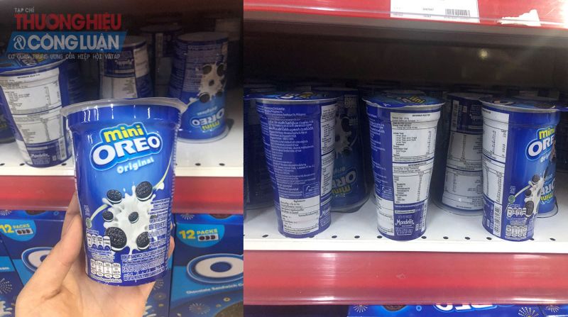 Bánh mini oreo không nhãn phụ thể hiện bằng tiếng Việt.