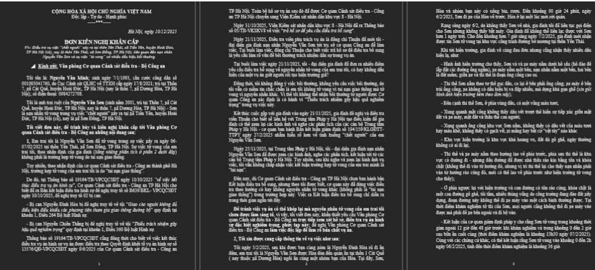 Vụ án Nguyễn Văn Sơn bị tai nạn tử vong ở xã Dương Hòa (Hà Nội): Gia đình nạn nhân nghi vấn do án mạng? Vụ án Nguyễn Văn Sơn bị tai nạn tử vong ở xã Dương Hòa (Hà Nội): Gia đình nạn nhân nghi vấn do án mạng?