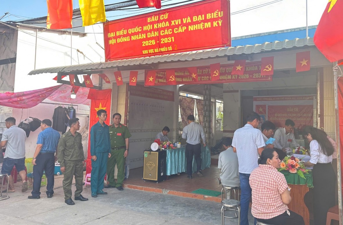 An Giang: Bầu cử sớm ở đặc khu Thổ Châu, an ninh trật tự được giữ vững, an toàn