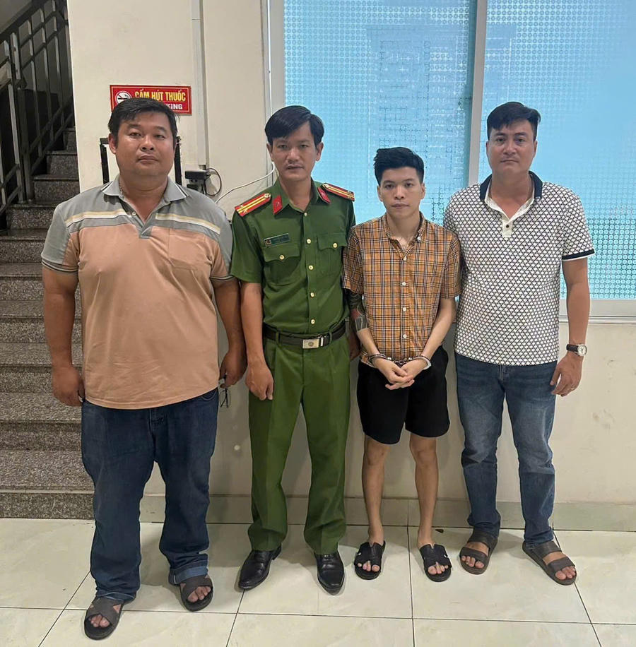 Đối tượng Cao Thanh Nam bị bắt giữ.