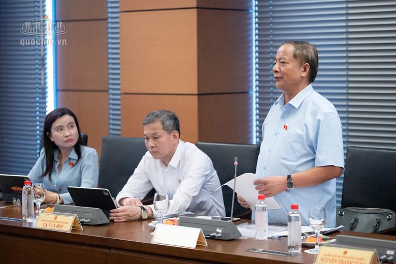 Đại biểu Nguyễn Văn Thân, Đoàn ĐBQH thành phố Hồ Chí Minh phát biểu. Ảnh: quochoi.vn