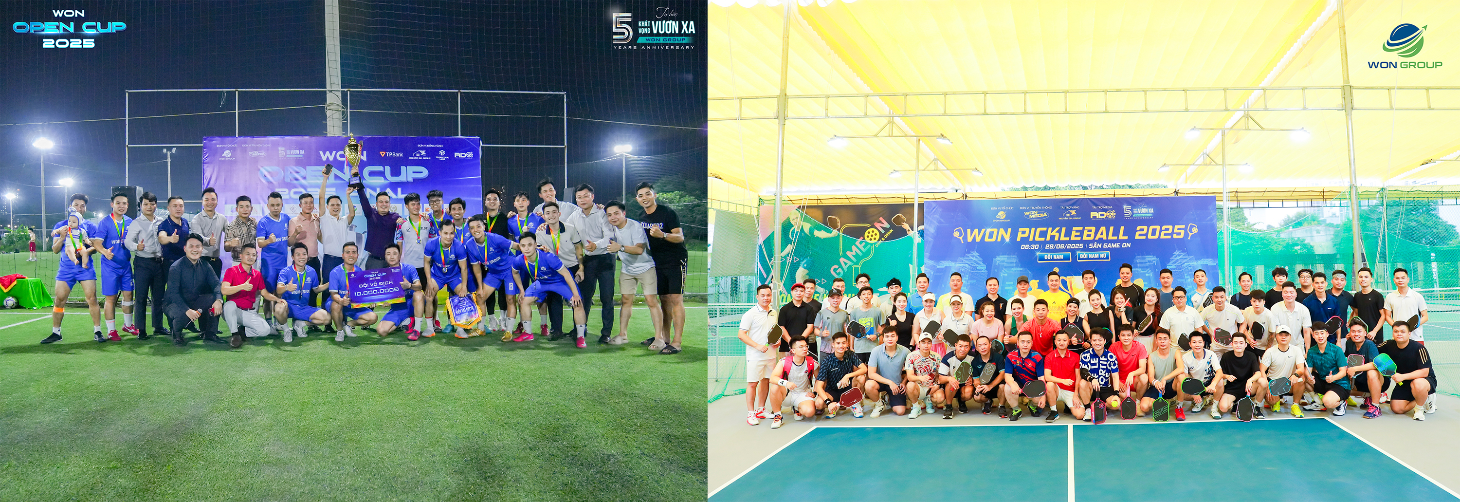 Giải b&oacute;ng đ&aacute; WON OPEN CUP 2025 v&agrave;&nbsp;giải Won Pickleball 2025.