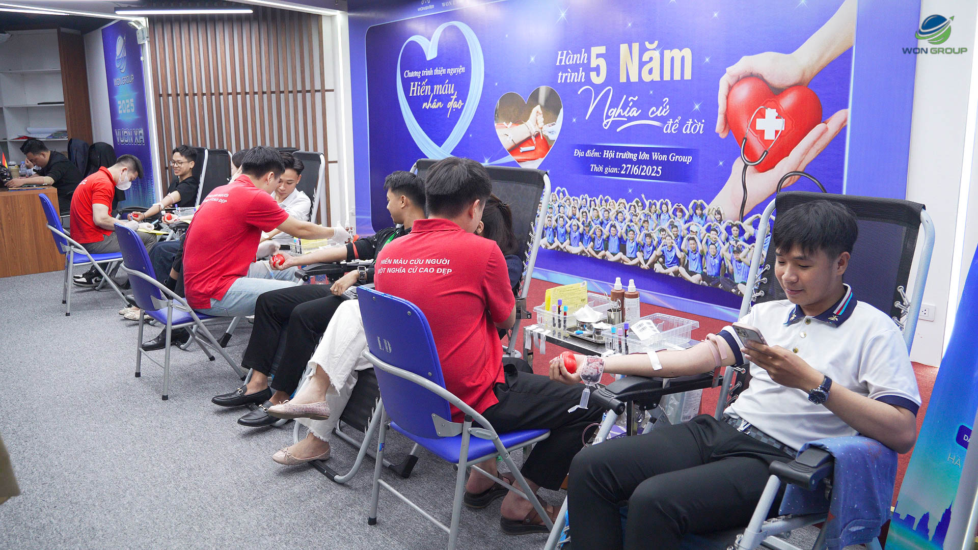 C&aacute;n bộ nh&acirc;n vi&ecirc;n Won Group tham gia hiến m&aacute;u, h&agrave;nh động thiết thực v&igrave; cộng đồng