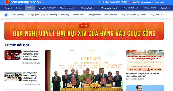 Cổng Pháp luật quốc gia: Hệ sinh thái số đưa pháp luật đến gần người dân, doanh nghiệp