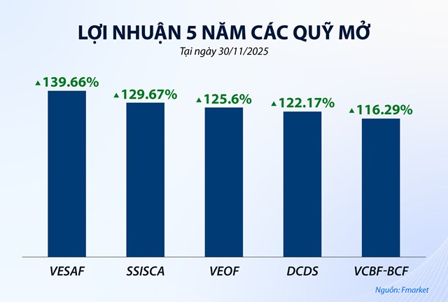 C&aacute;c quỹ mở đạt hiệu quả d&agrave;i hạn vượt trội.