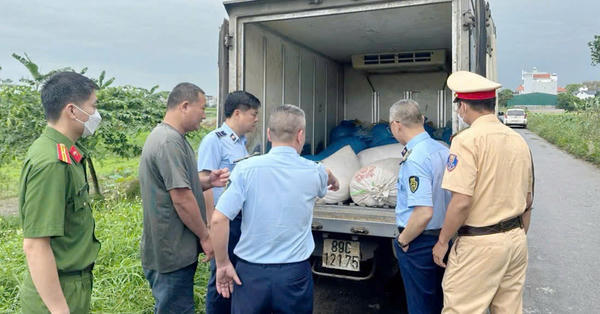 Ngăn chặn hơn 1 tấn lòng lợn ôi thiu trên đường vận chuyển tiêu thụ