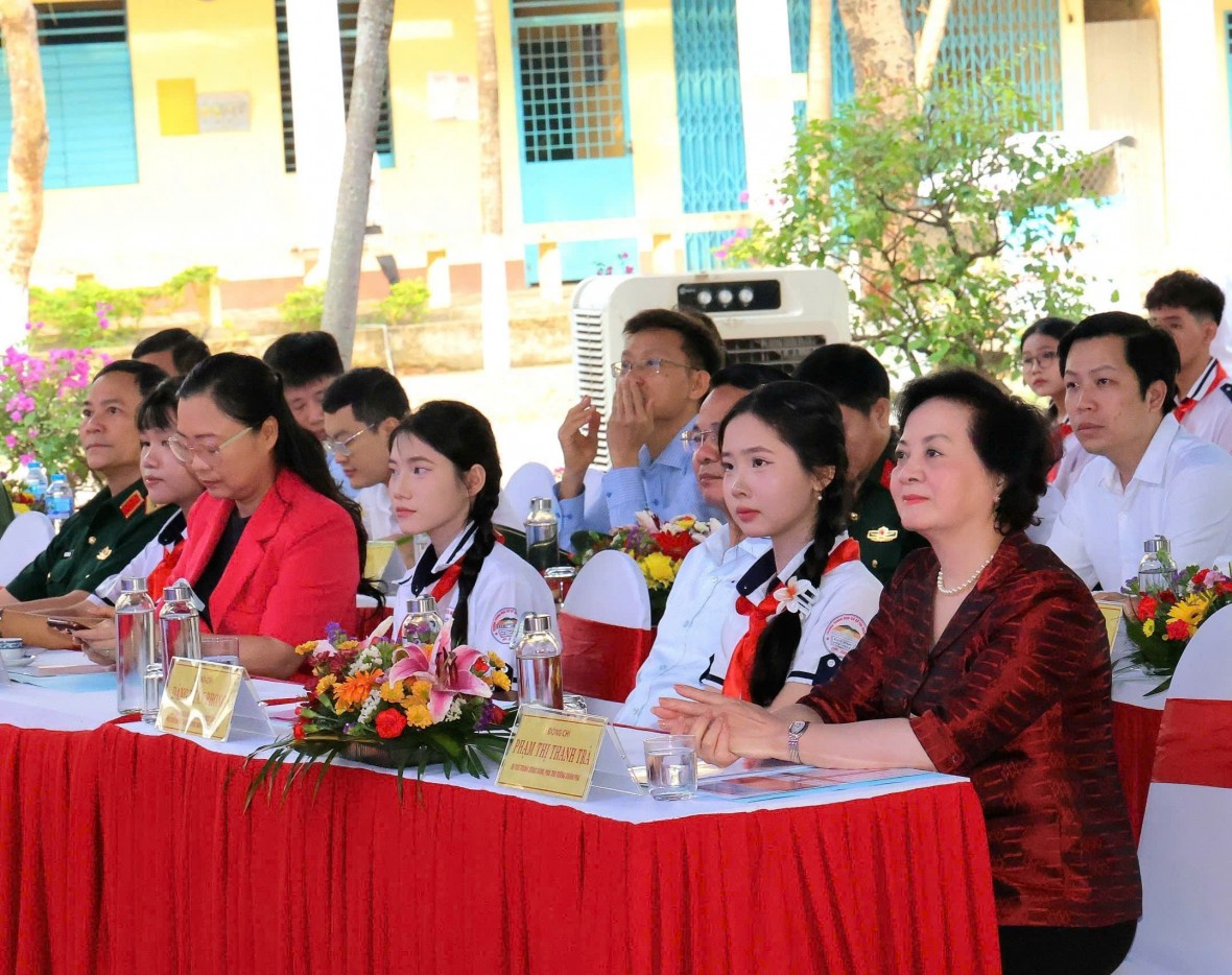 Phó Thủ tướng Phạm Thị Thanh Trà dự lễ khởi công dự án Trường phổ thông nội trú tại xã Ba Chúc (tỉnh An Giang).