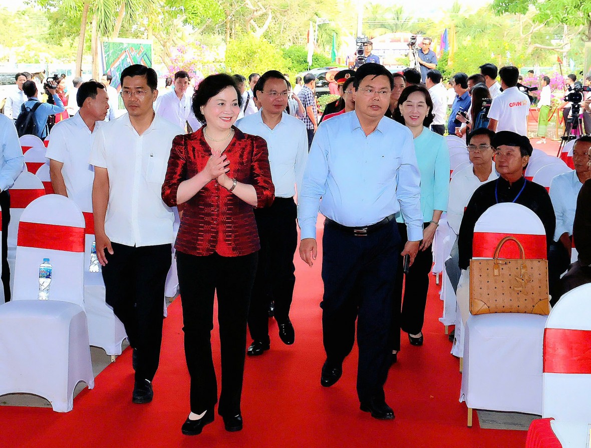 Phó Thủ tướng Phạm Thị Thanh Trà dự lễ khởi công dự án Trường phổ thông nội trú tại xã Ba Chúc (tỉnh An Giang).