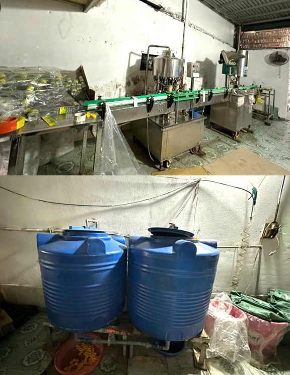 Bắt giữ chủ cơ sở sản xuất hàng nghìn chai nước dấm giả