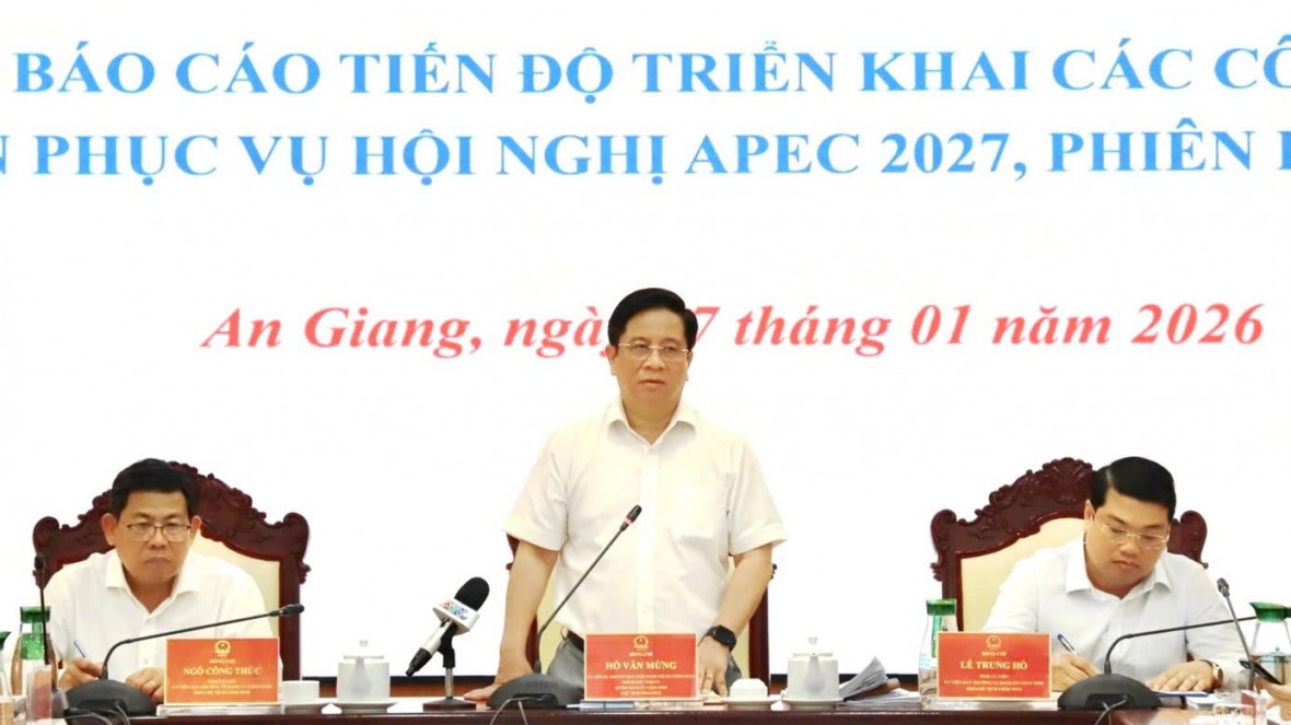 An Giang đẩy nhanh tiến độ các công trình hạ tầng phục vụ Hội nghị APEC 2027 An Giang đẩy nhanh tiến độ các công trình hạ tầng phục vụ Hội nghị APEC 2027