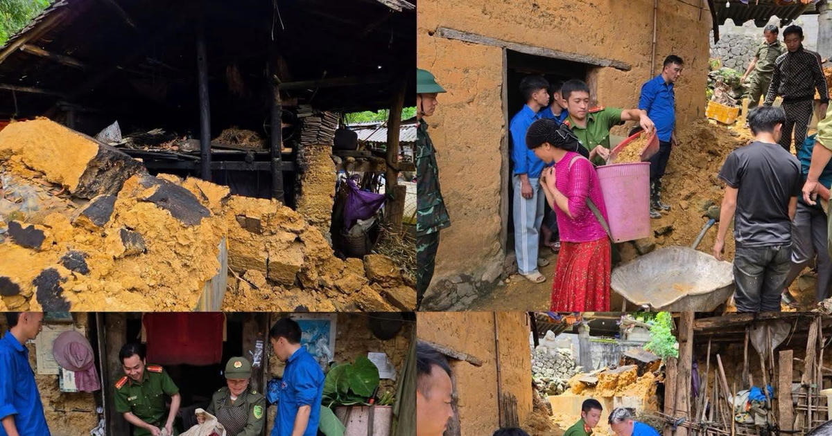 Hỗ trợ người dân sơ tán khỏi ngôi nhà có nguy cơ sập