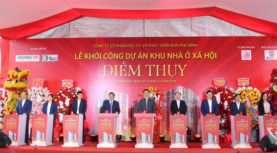 Thái Nguyên khởi công 2 dự án nhà ở xã hội hơn 2.100 tỷ đồng Thái Nguyên khởi công 2 dự án nhà ở xã hội hơn 2.100 tỷ đồng