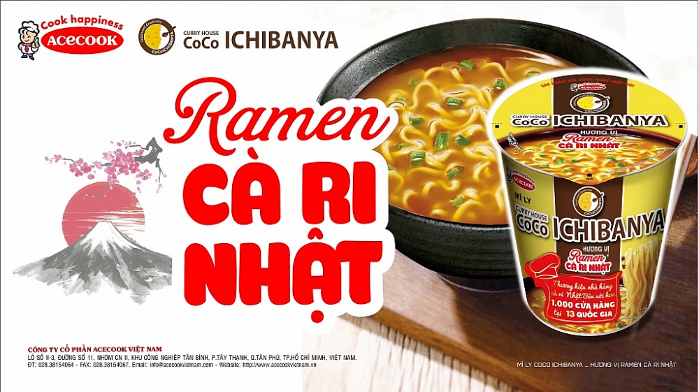 Acecook Việt Nam ra mắt sản phẩm mới Mì ly Curry House Coco Ichibanya với hương vị ramen cà ri Nhật