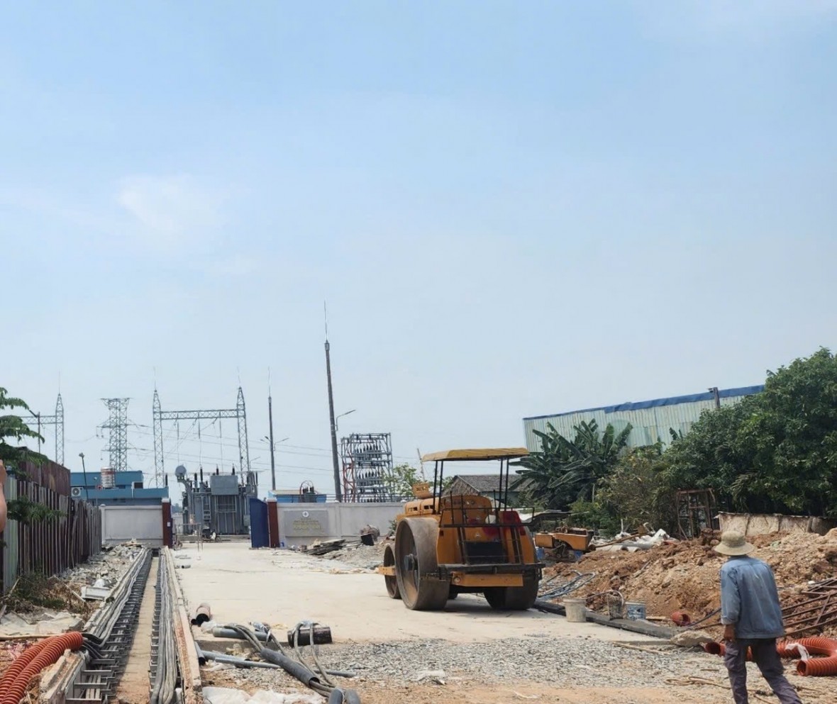 Khu vực xây dựng trạm biến áp 110kv.