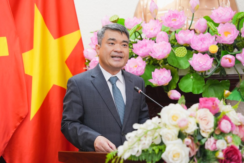 Đồng ch&iacute; Nguyễn Thanh T&uacute; ph&aacute;t biểu nhận nhiệm vụ.