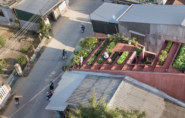 &ldquo;The Red Roof&rdquo; l&agrave; ng&ocirc;i nh&agrave; của cặp vợ chồng ngo&agrave;i 50 tuổi c&oacute; diện t&iacute;ch 80m2, nằm tr&ecirc;n trục đường ch&iacute;nh của một ng&ocirc;i l&agrave;ng tại Th&ocirc;n Kim Lộc, X&atilde; Tịnh Ch&acirc;u, Th&agrave;nh phố Quảng Ng&atilde;i. C&ocirc;ng tr&igrave;nh đ&atilde; được vinh danh l&agrave; &ldquo;Dự &aacute;n kiến ​​tr&uacute;c của năm&rdquo; v&agrave; &ldquo;Ng&ocirc;i nh&agrave; n&ocirc;ng th&ocirc;n của năm&rdquo; tại Dezeen Awards 2020 - giải thưởng danh gi&aacute; trong lĩnh vực kiến tr&uacute;c lập ra bởi website Dezeen nổi tiếng.