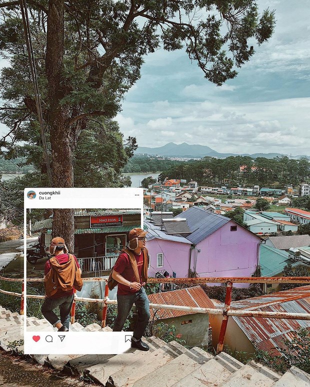 Từ đỉnh dốc bạn c&oacute; thể ph&oacute;ng tầm mắt nh&igrave;n khung cảnh của th&agrave;nh phố Đ&agrave; Lạt. (Ảnh: FB Dalat Confessions)