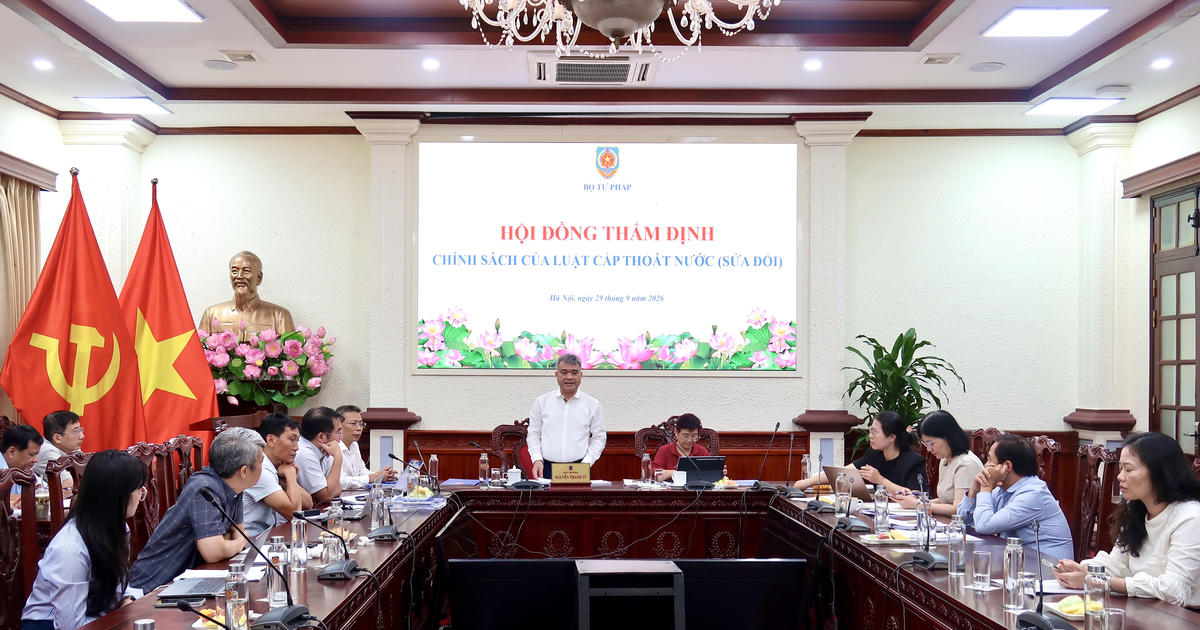 Bộ Tư pháp thẩm định chính sách Luật Cấp, Thoát nước (sửa đổi)