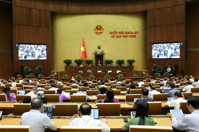 Quang cảnh Hội thảo khoa học cấp quốc gia &ldquo;Quốc hội Việt Nam - 80 năm h&igrave;nh th&agrave;nh v&agrave; ph&aacute;t triển&rdquo; do Chủ tịch Quốc hội Trần Thanh Mẫn chủ tr&igrave;.